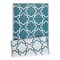 Contemporary Home Living 3&#x27; x 6&#x27; Storm Blue and White Lattice Rectangular Outdoor Rug Runner